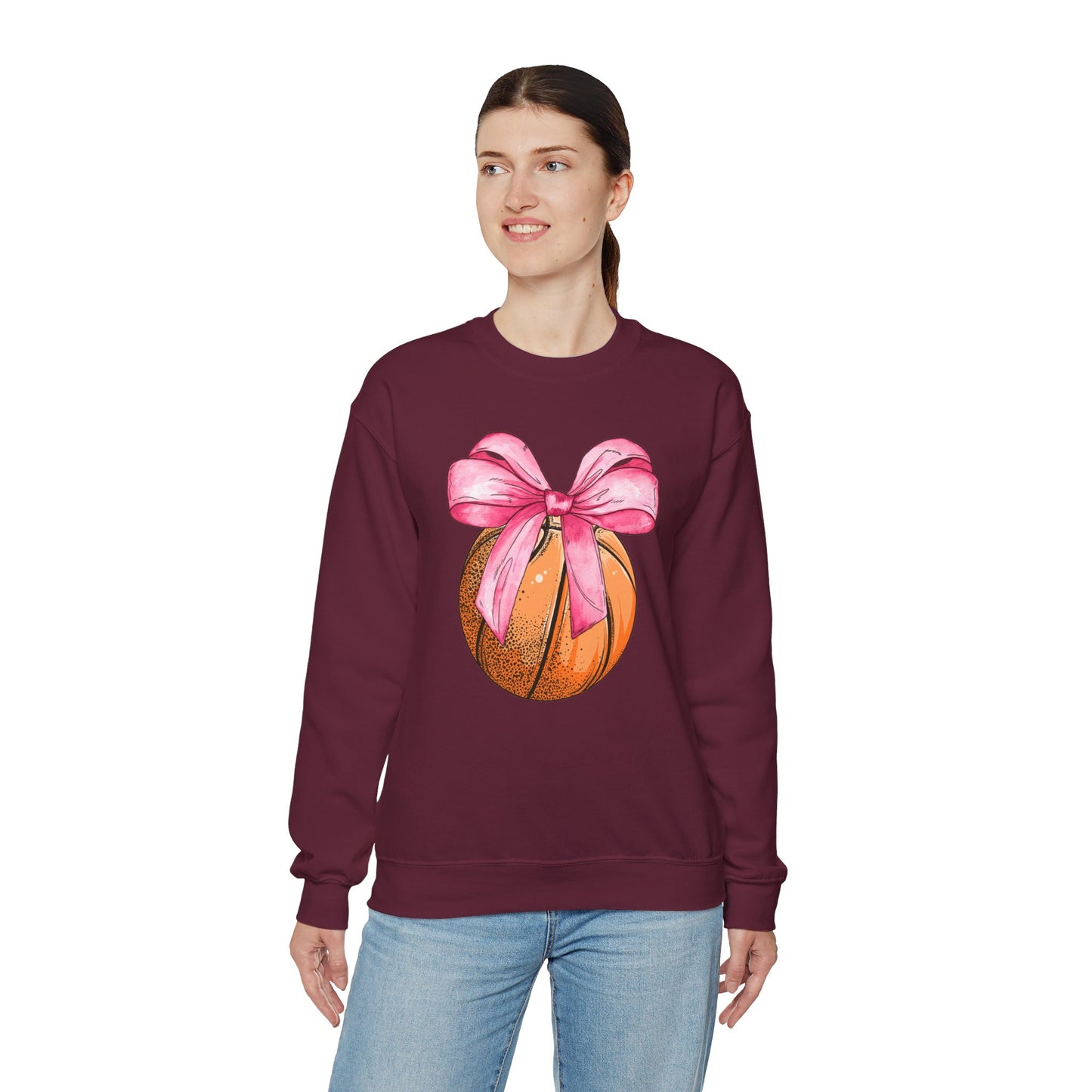 Basketball Coquette Crewneck Sweatshirt