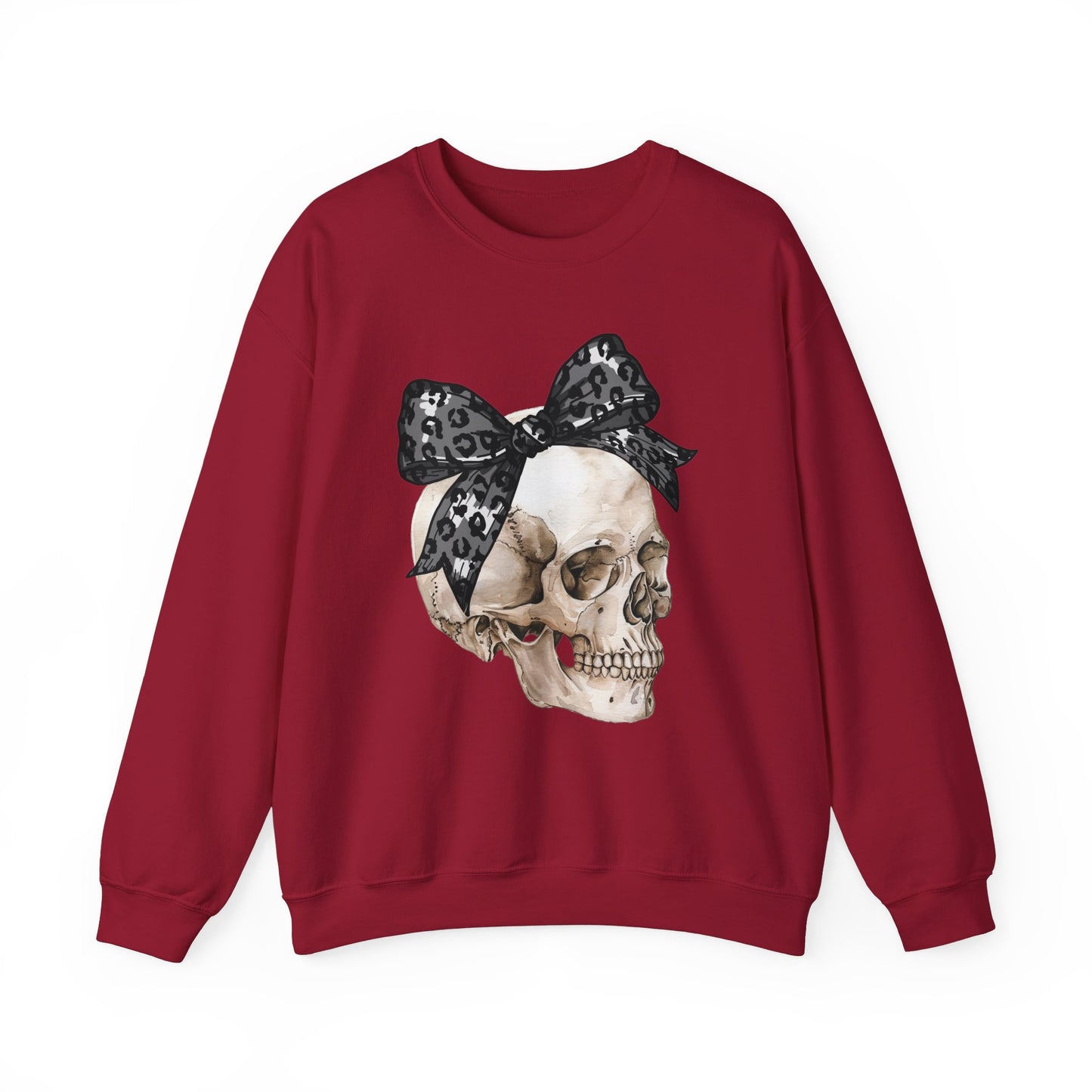 Halloween Skull with Bow Sweatshirt