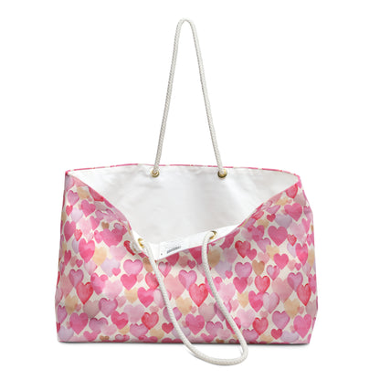 Valentine's Hearts Weekender Bag Tote