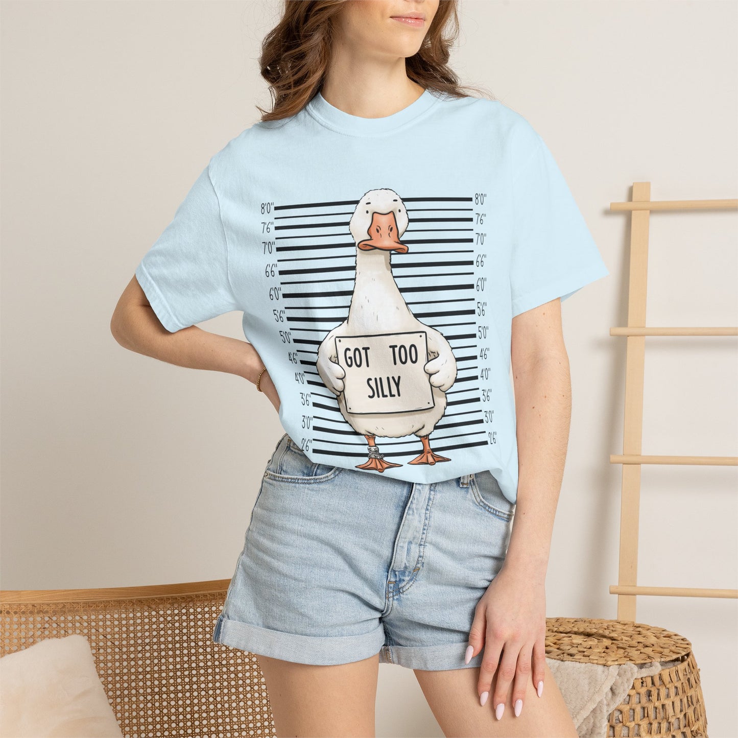 Funny Goose T-Shirt — 'Got Too Silly' Mugshot Graphic Tee