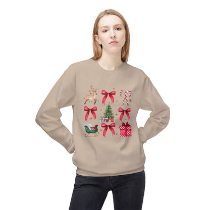 Merry Christmas Coquette Softstyle Fleece Sweatshirt