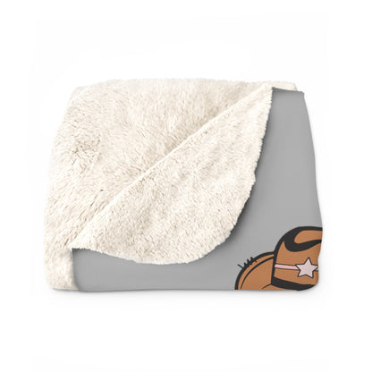 Western Coquette Cowboy Ghost Sherpa Fleece Blanket