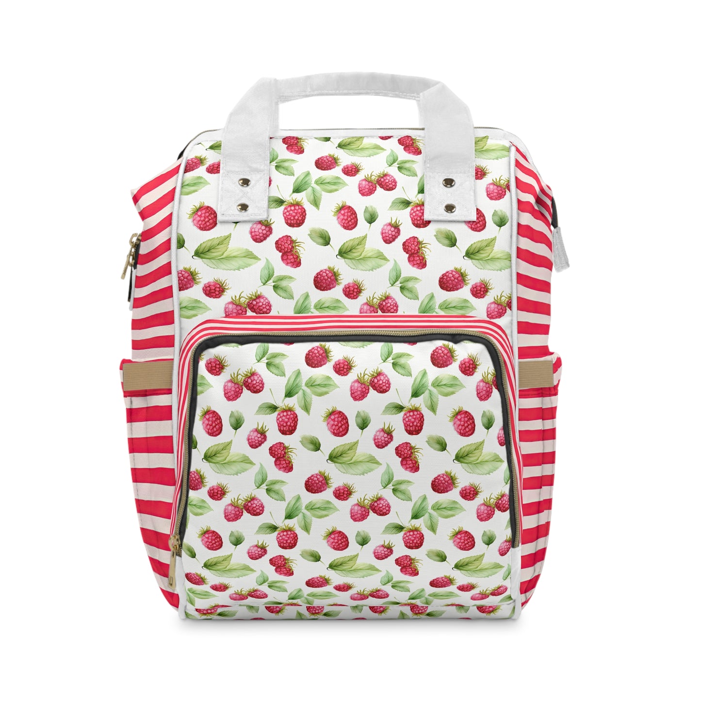 Raspberry Multifunctional Diaper Backpack