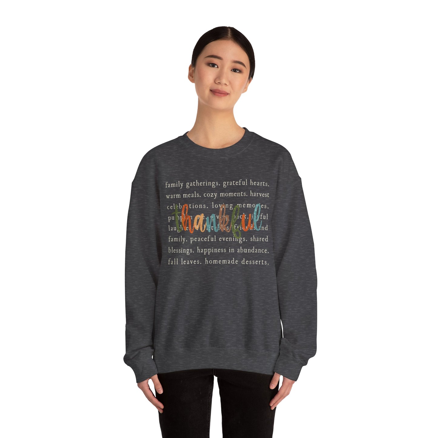 Thanksgiving Thankful Unisex Heavy Blend™ Crewneck Sweatshirt