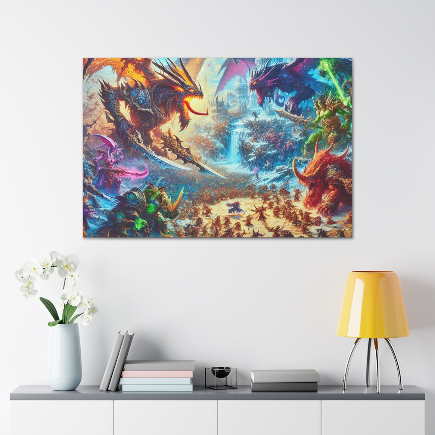 Dragon Battle DnD Wall Art