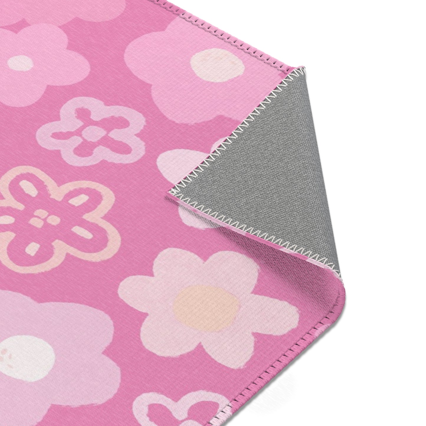 Coquette Pink Flower Power Area Rugs