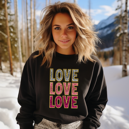 Love Love Love Valentine's Day Sweatshirt