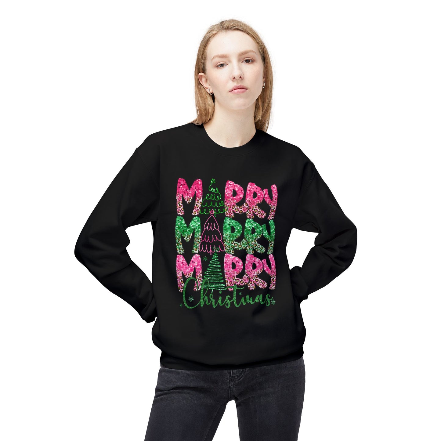 Festive Fleece Merry Christmas Sweatshirt