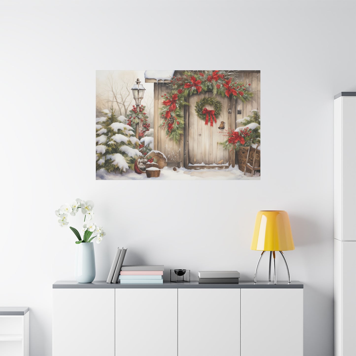 Christmas Door Matte Canvas