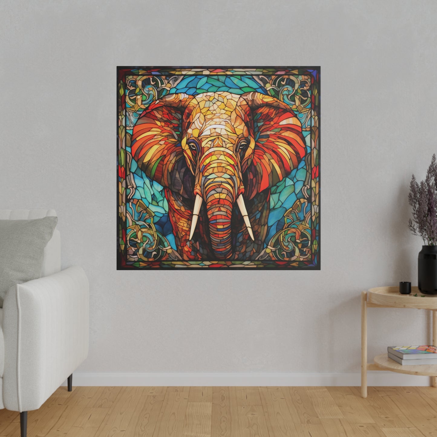 Elephant Wall Art Matte Canvas