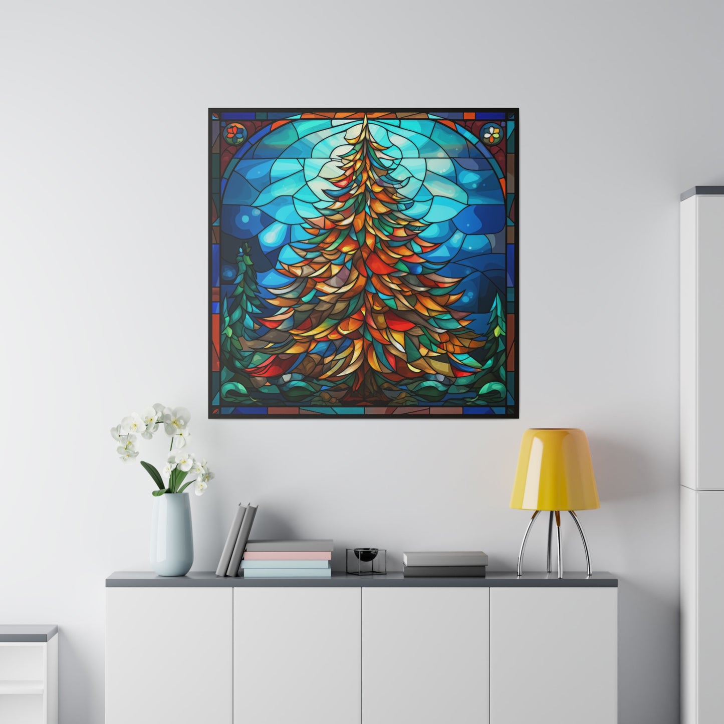 Stained Glass Christmas Canvas