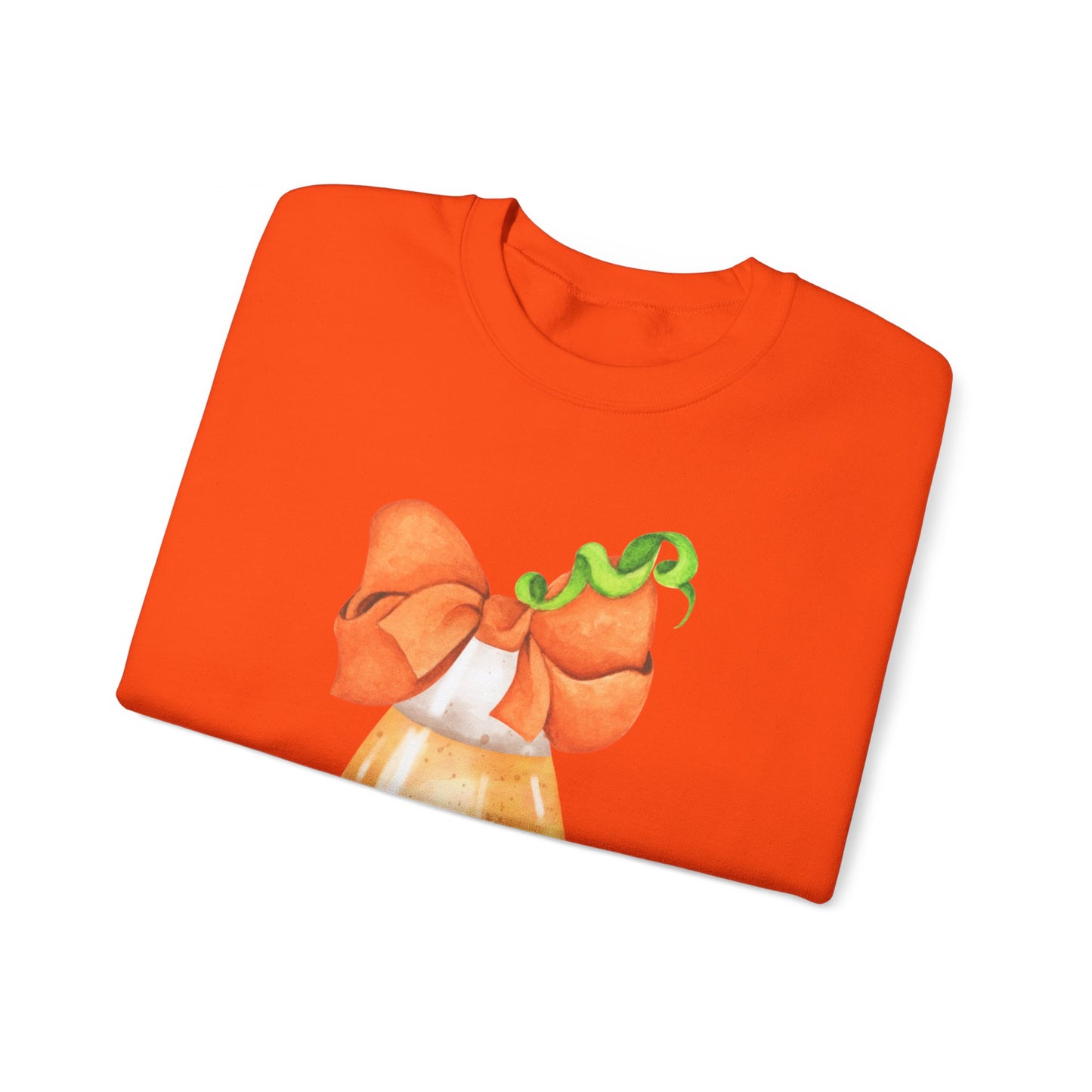 Candy Corn Coquette Halloween Sweatshirt