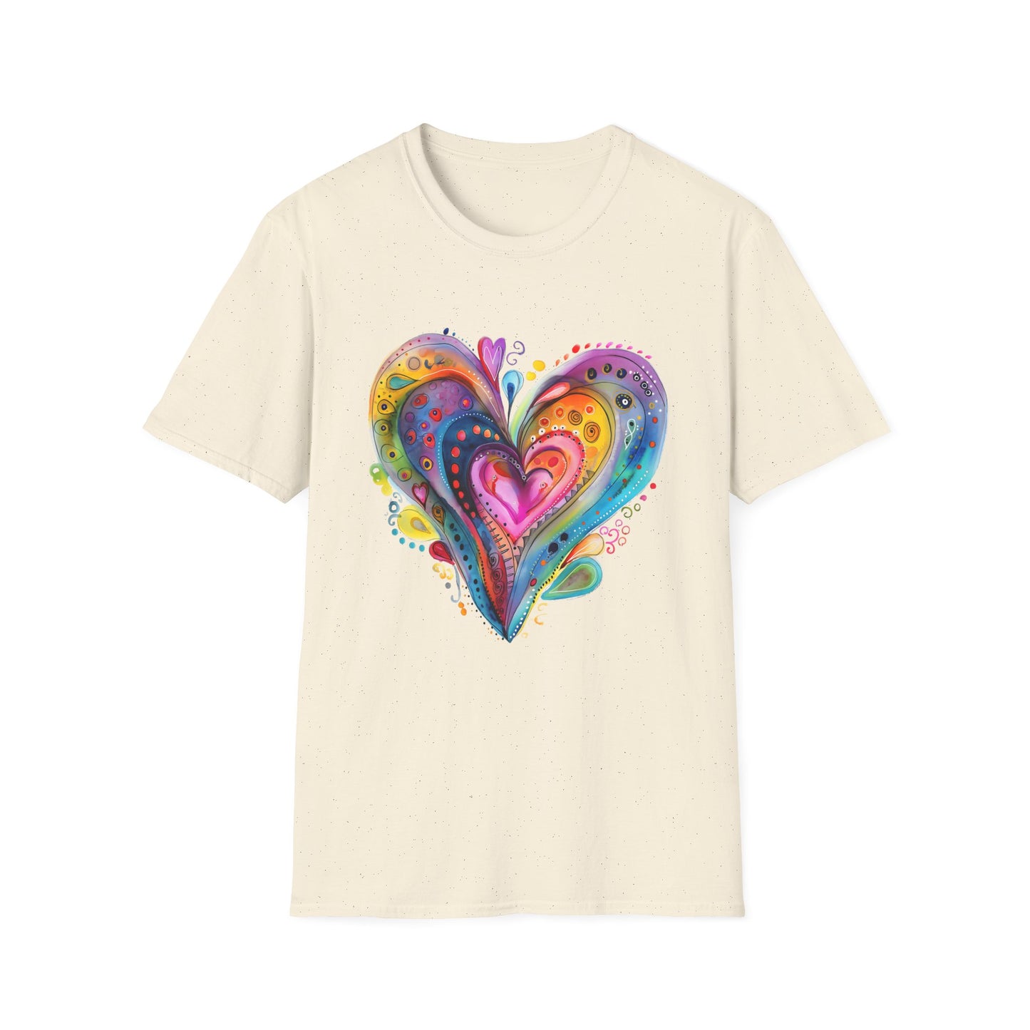 Unisex Watercolor Heart Softstyle T-Shirt