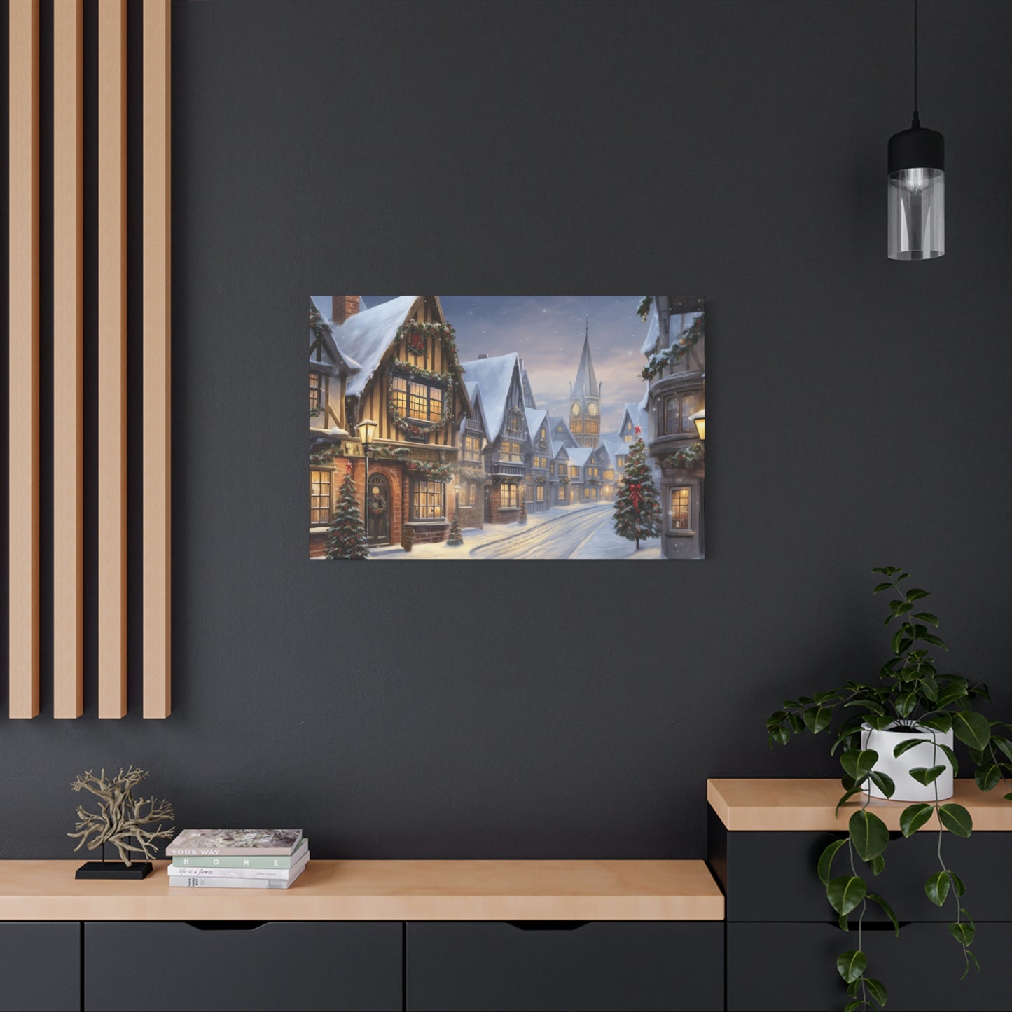 Christmas Village Canvas Art