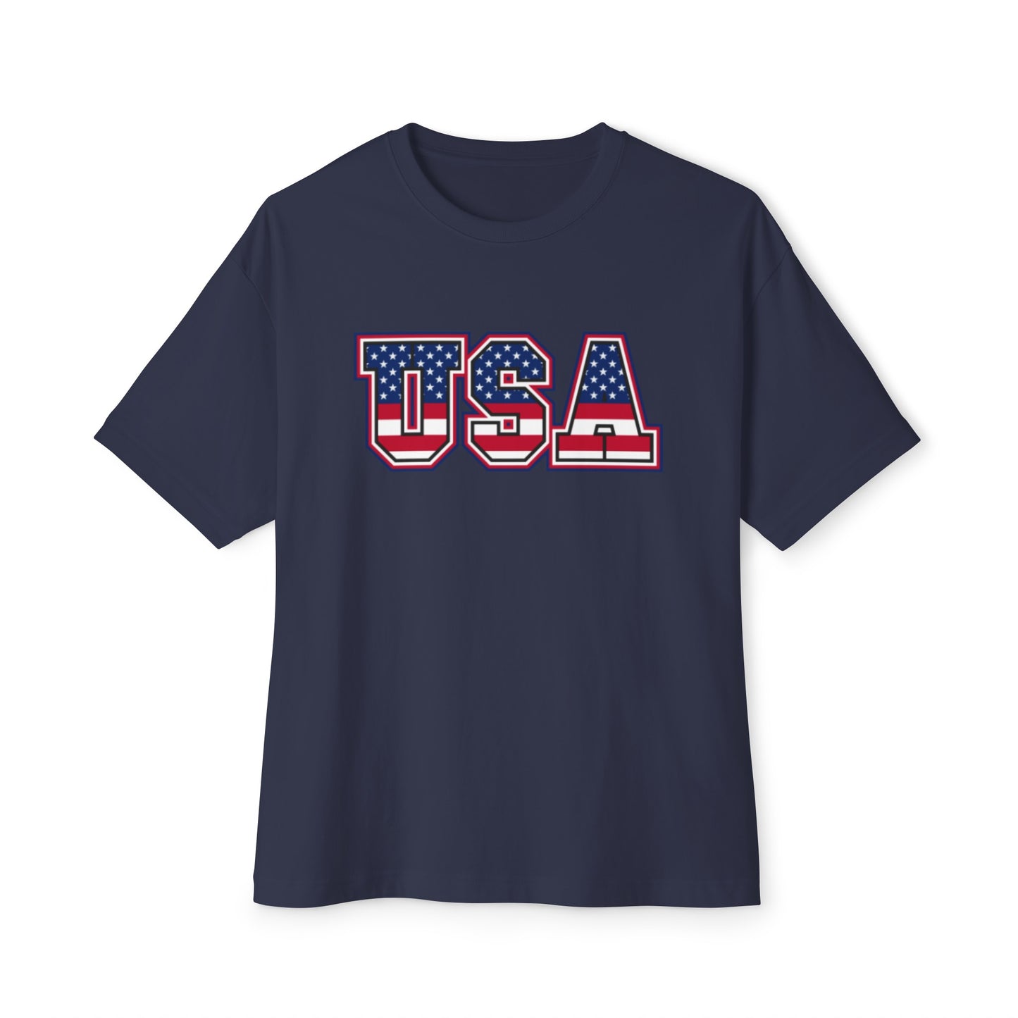 USA 4th of July Unisex Oversized Boxy Tee