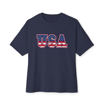 USA 4th of July Unisex Oversized Boxy Tee