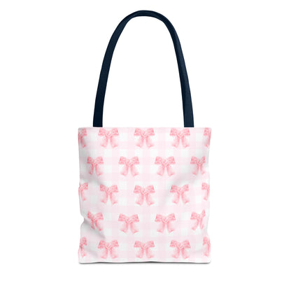 Girlie Pink Coquette Bow Tote Bag