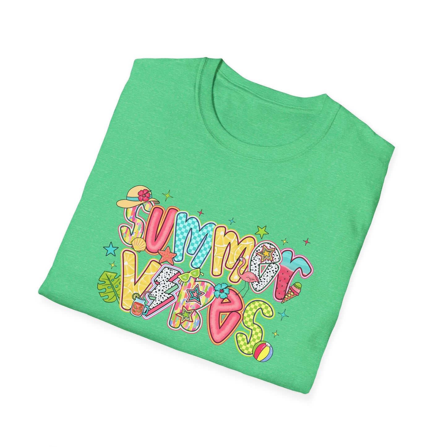 Colorful Summer Vibes Unisex Softstyle T-Shirt