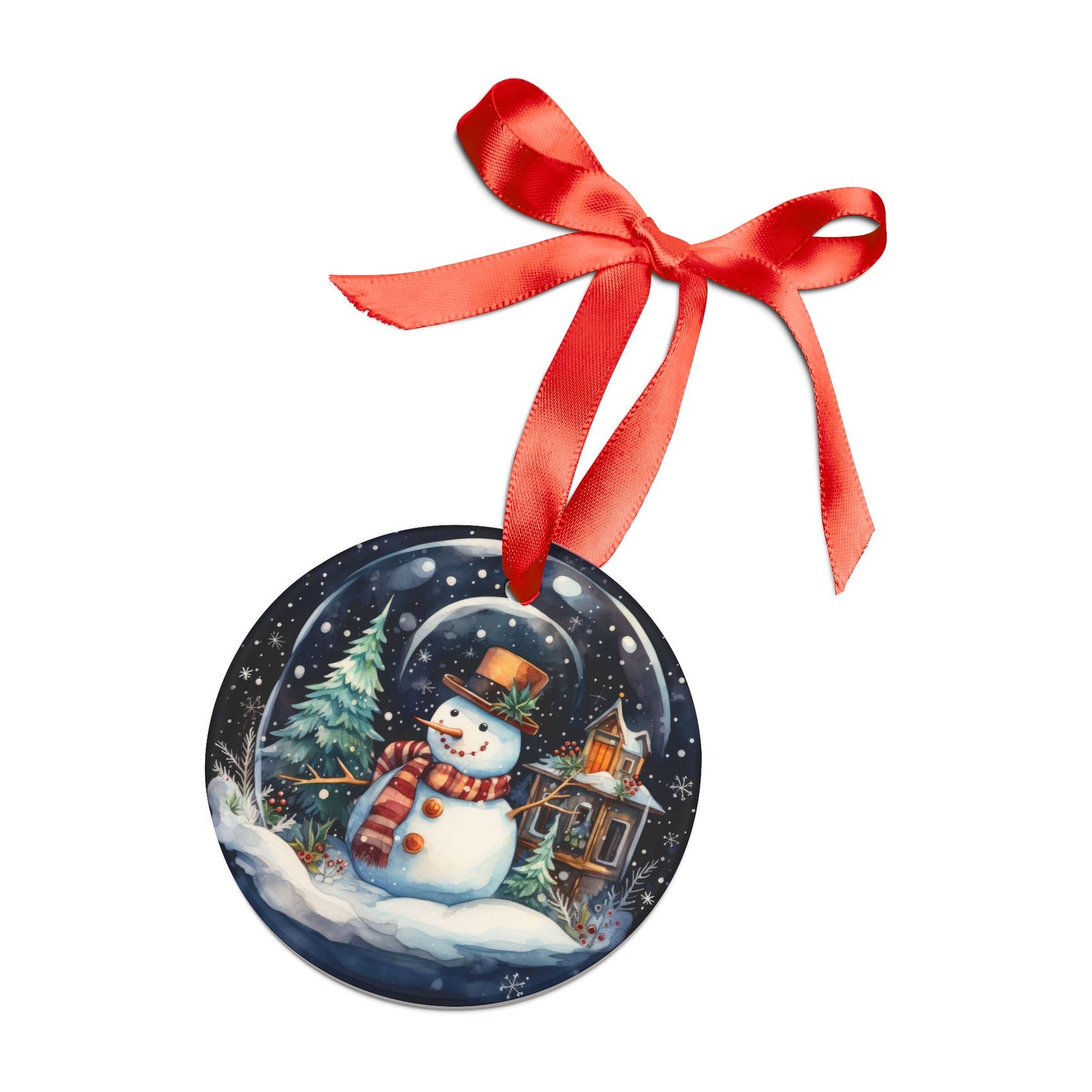 Vintage Snowman Acrylic Ornament