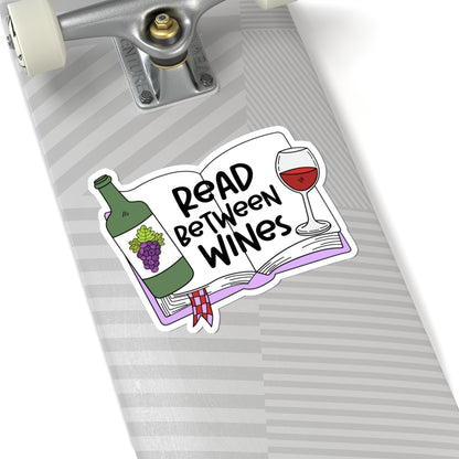 Wine-Themed Kiss-Cut Stickers for Book Lovers