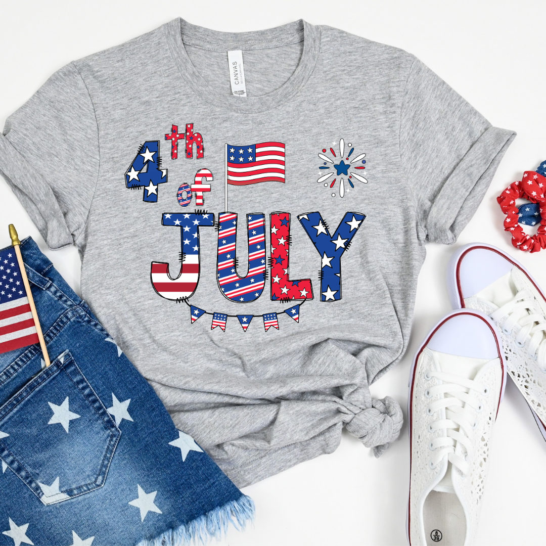 Cute 4th of July Boxy Tee