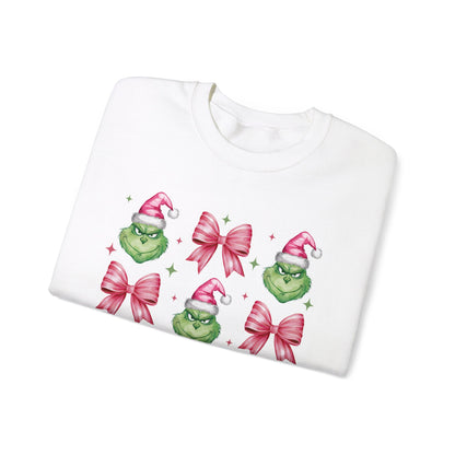 Coquette Grinch Christmas Sweatshirt