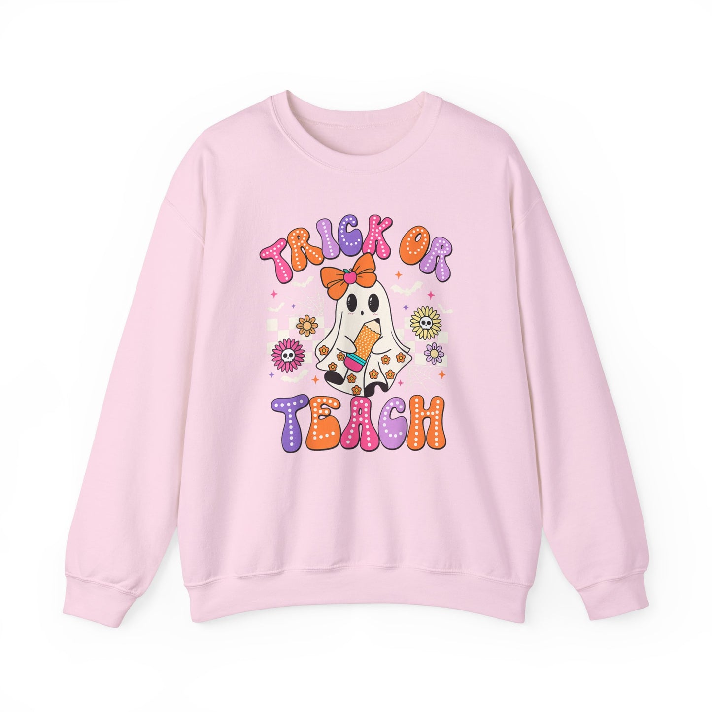 Trick or Teach Halloween Unisex Heavy Blend™ Crewneck Sweatshirt