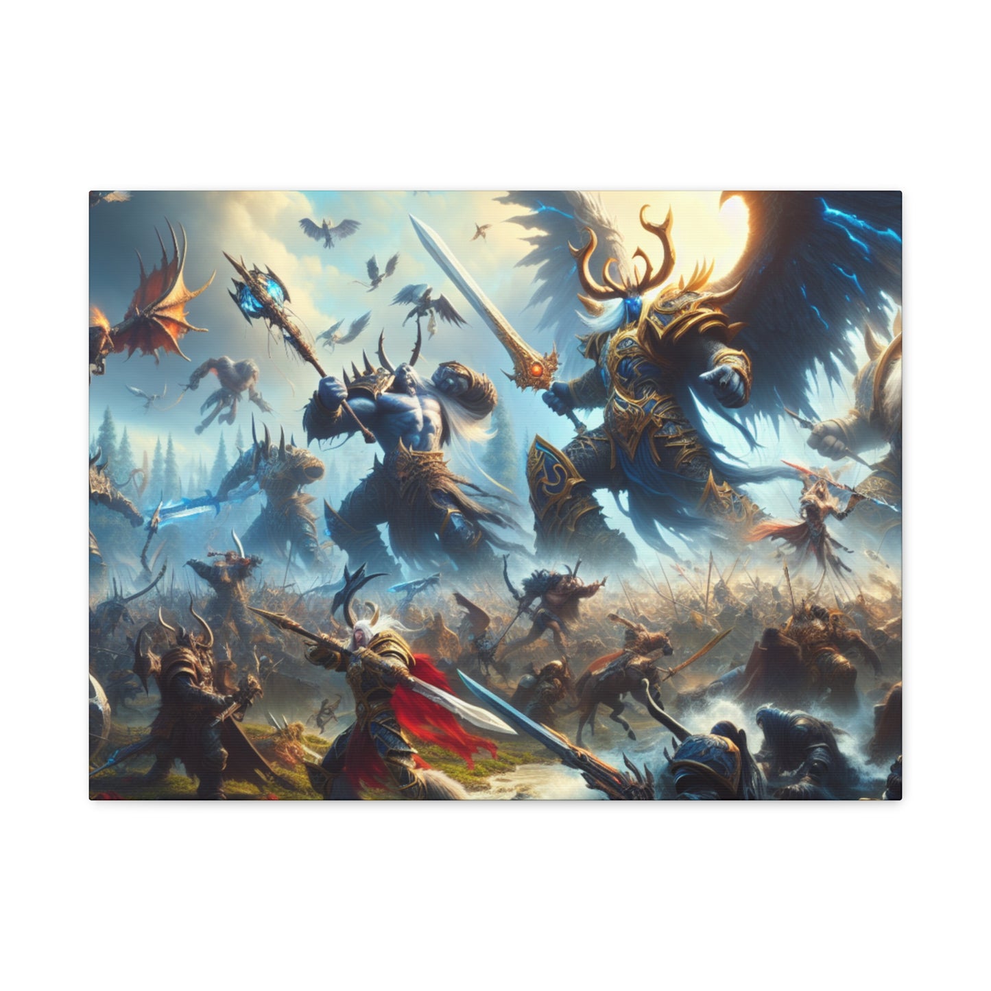 Epic DnD Battle Canvas Wall Art