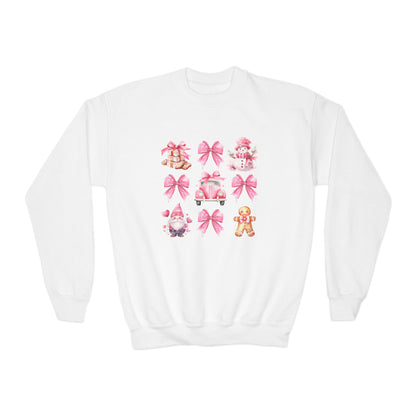 Coquette Holiday Youth Crewneck Sweatshirt