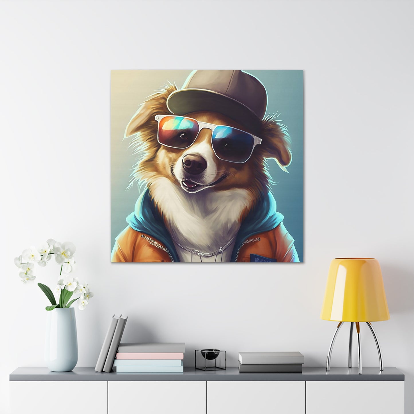 Dog in Sunglasses Canvas Wall Art