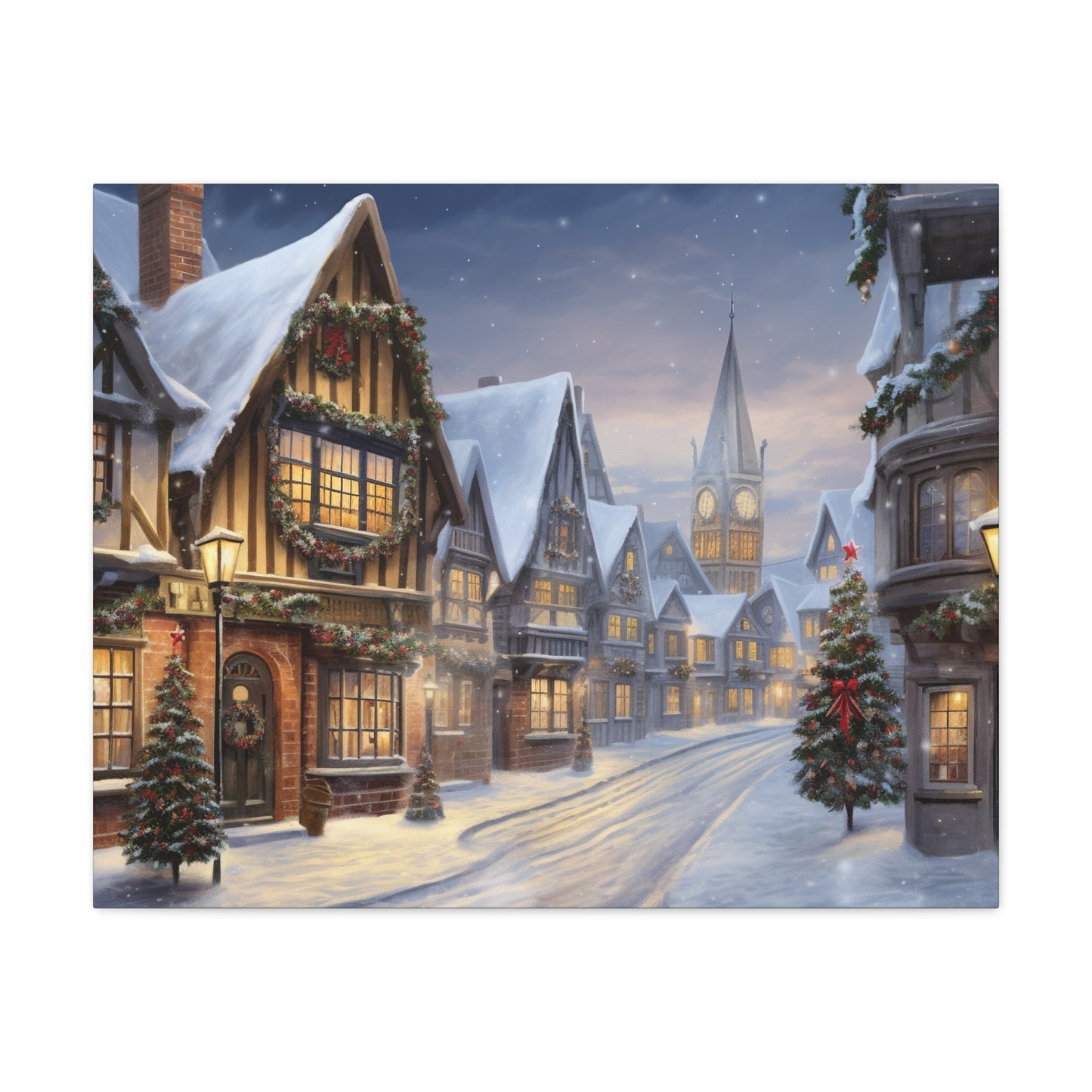 Christmas Village Canvas Art