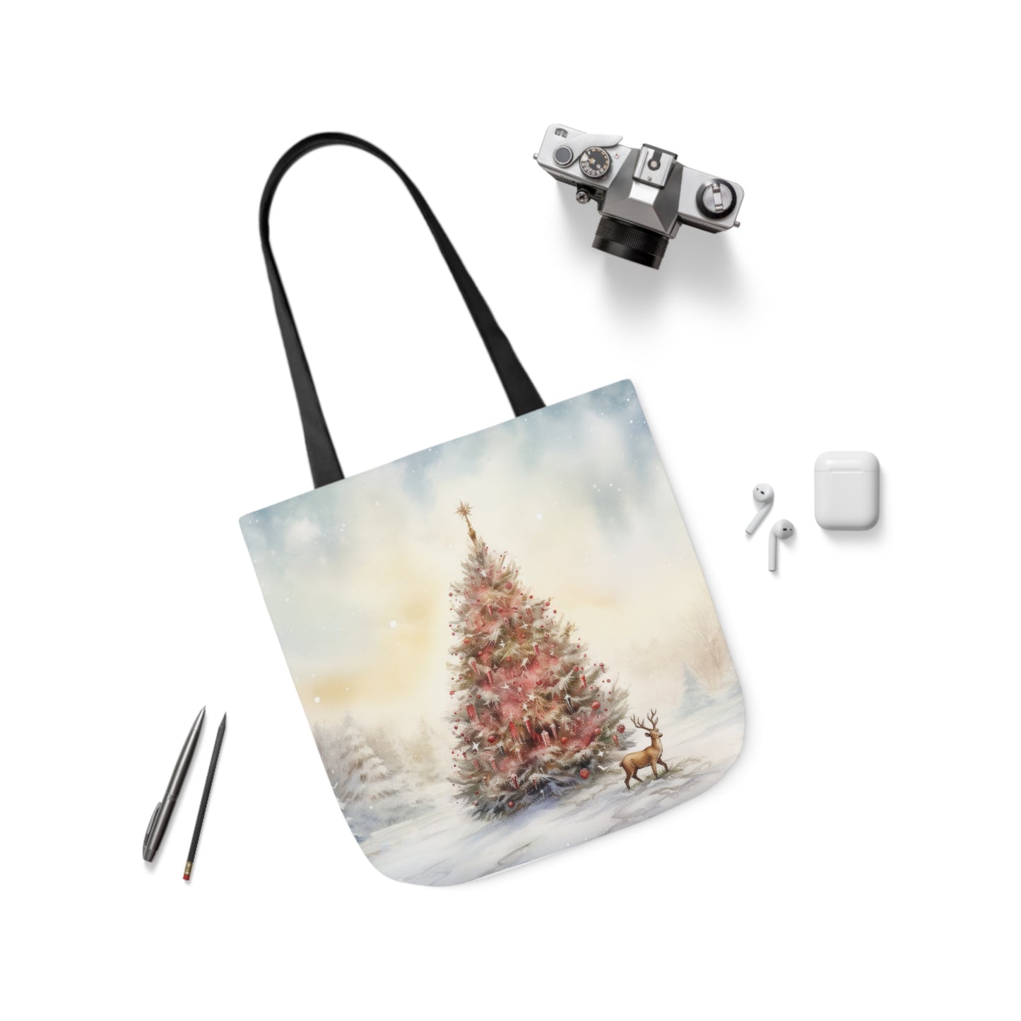 Christmas Tree Canvas Tote