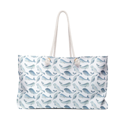 Whale Nautical Beach Weekender Bag