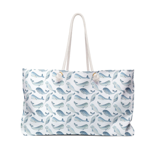 Whale Nautical Beach Weekender Bag