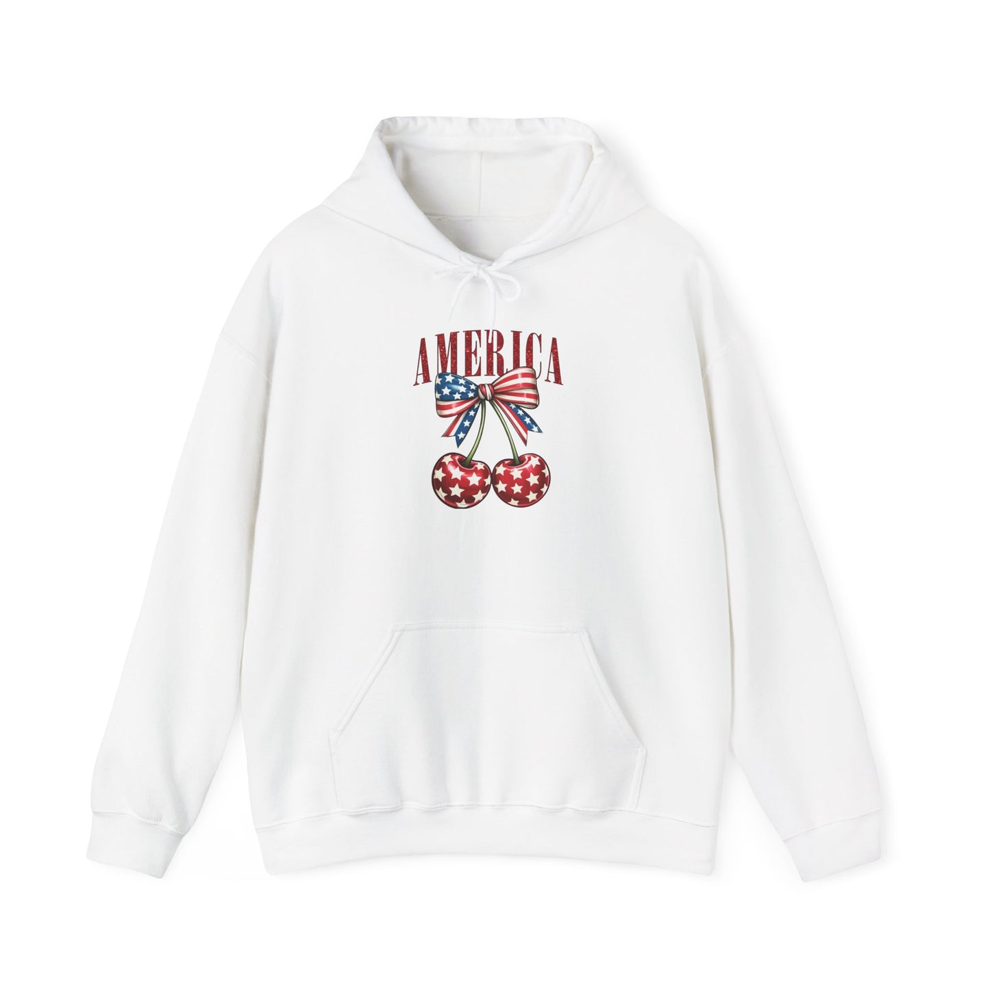 Patriotic Cherry Print Hoodie