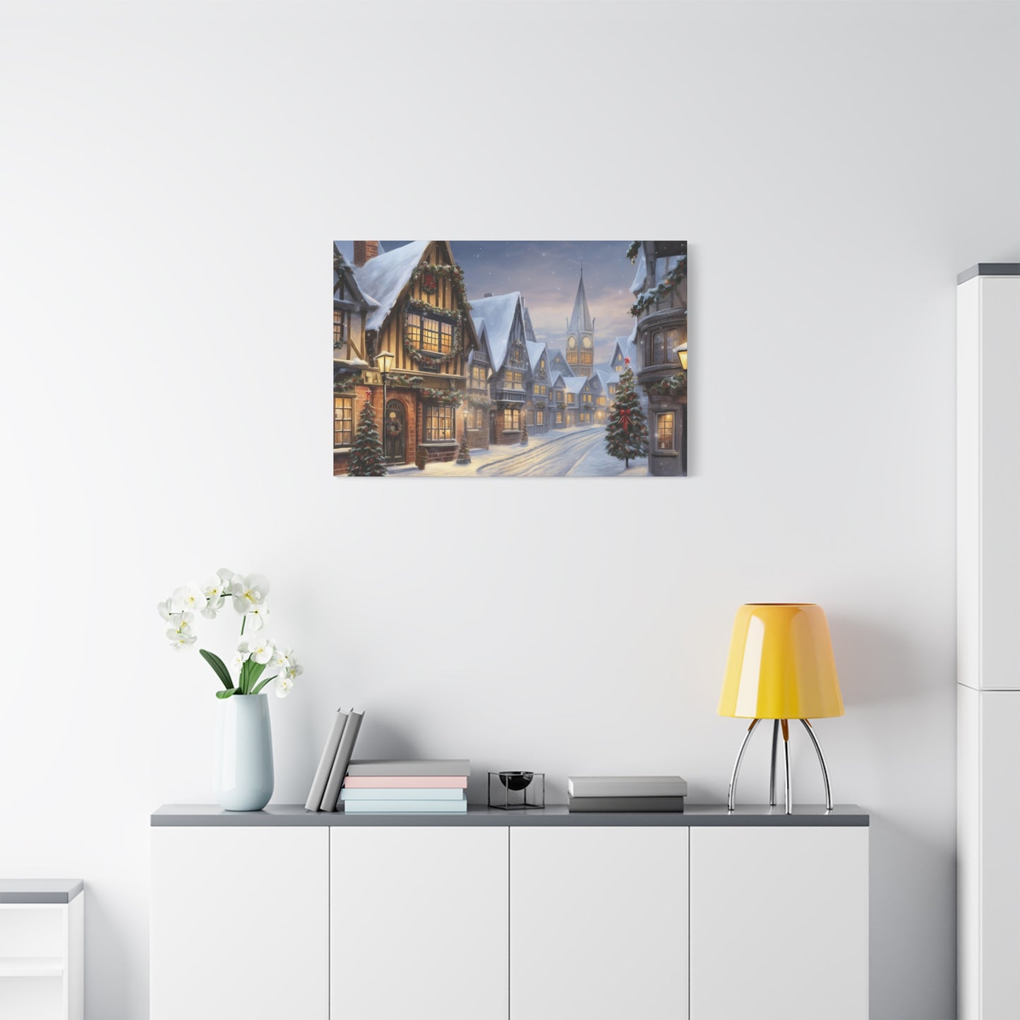 Christmas Village Canvas Art