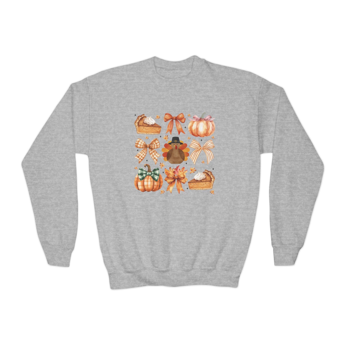 Coquette Thanksgiving Turkey Youth Crewneck Sweatshirt