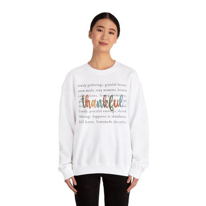 Thankful Thanksgiving Unisex Heavy Blend™ Crewneck Sweatshirt