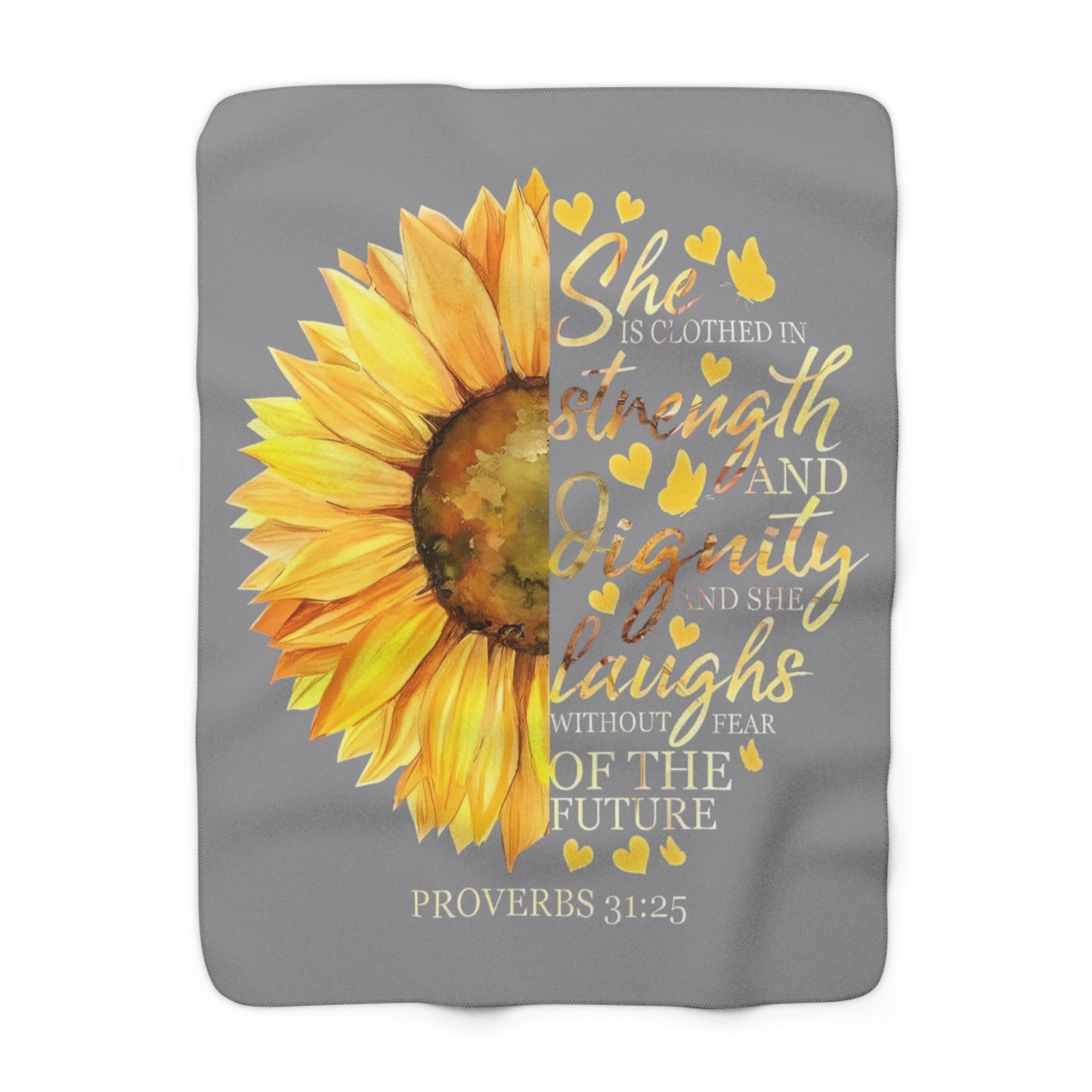 Be Strong Sunflower Blanket