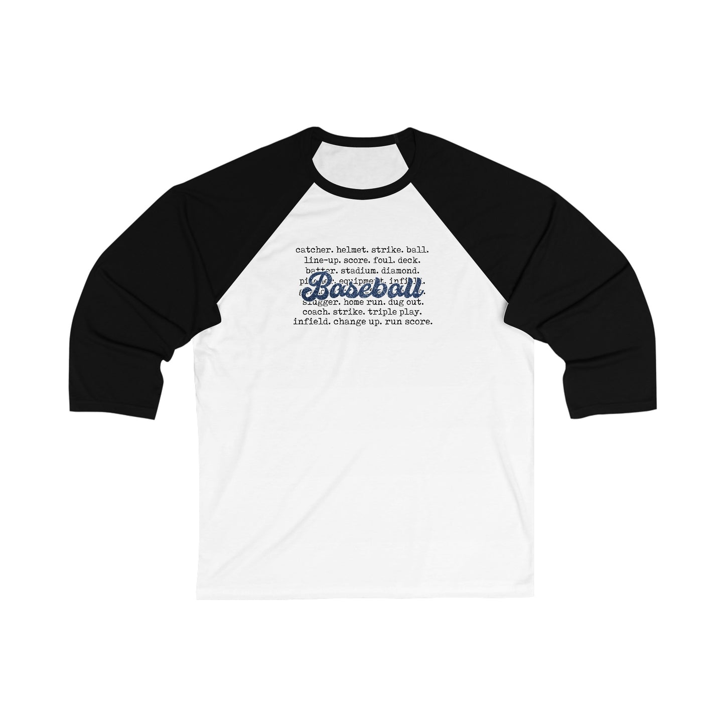 Baseball Unisex 3\4 Sleeve Baseball Tee