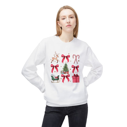 Merry Christmas Coquette Softstyle Fleece Sweatshirt