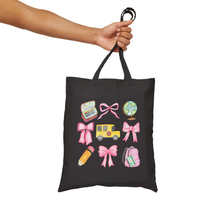 Coquette Teacher Cotton Canvas Tote Bag