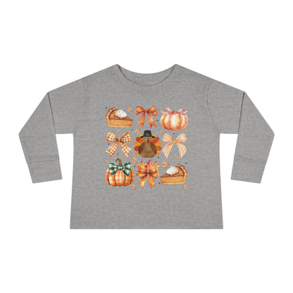 Coquette Thanksgiving Toddler Long Sleeve Tee