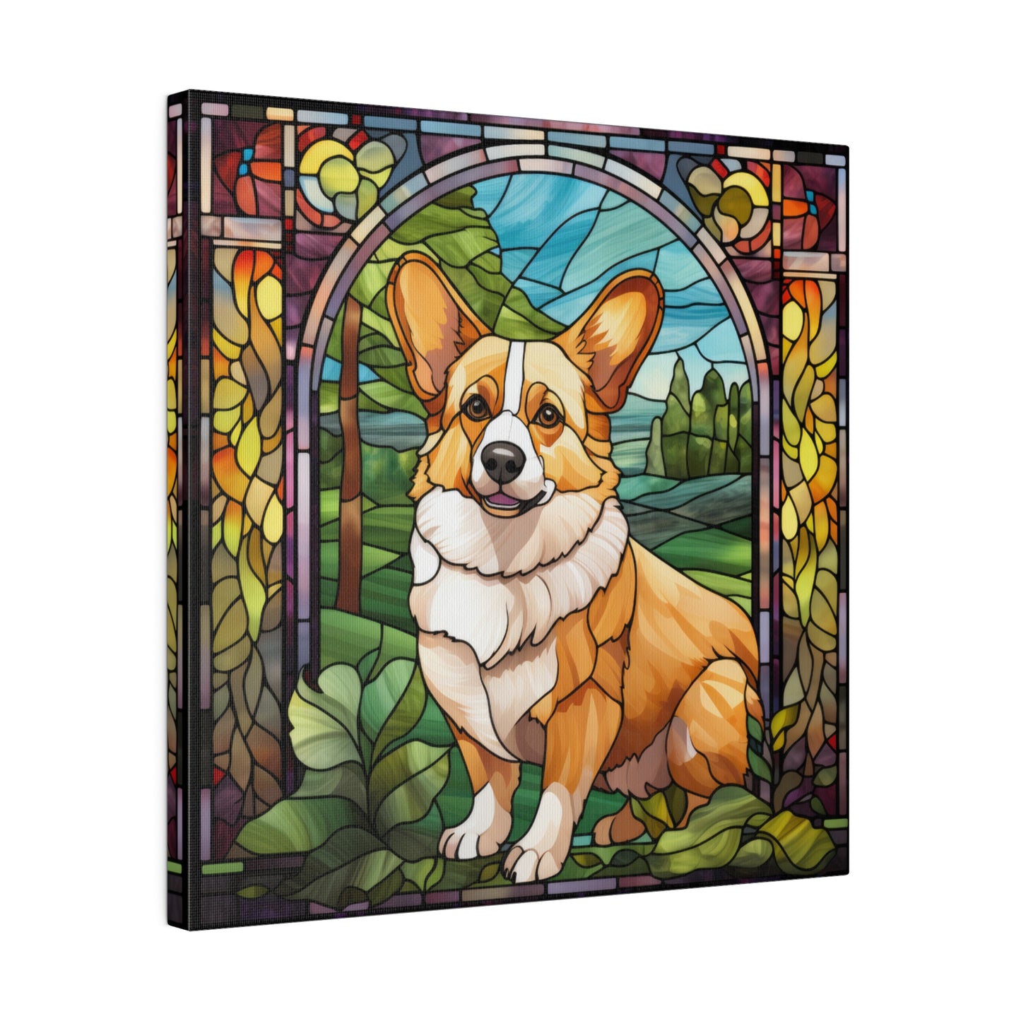 Corgi Wall Art Matte Canvas