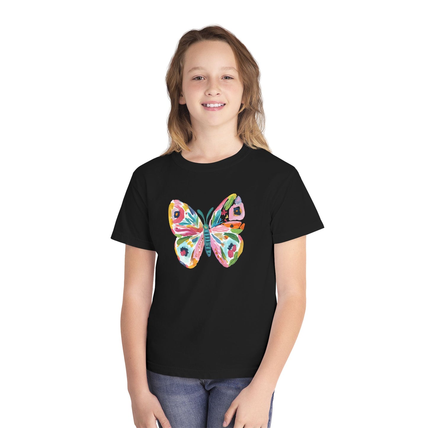 Youth Watercolor Butterfly Graphic Tee