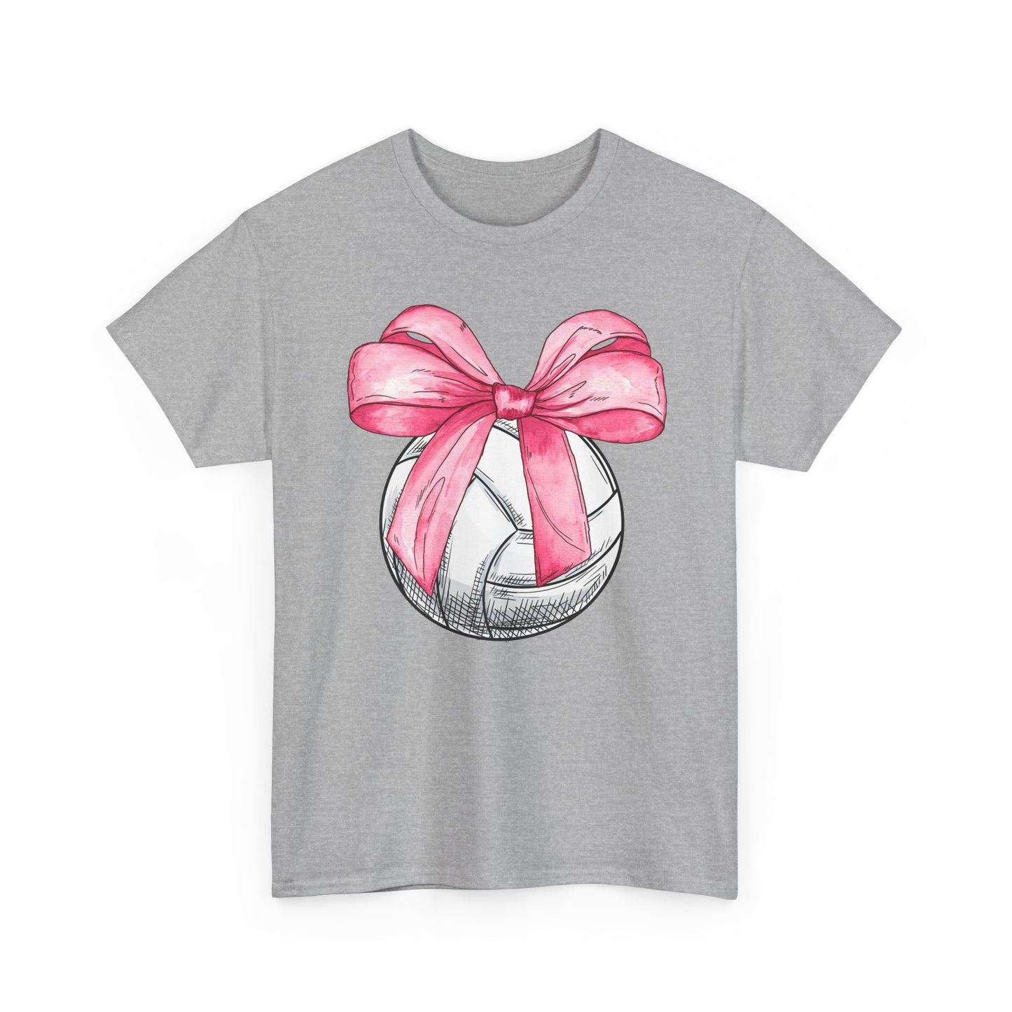 Girls Volleyball Coquette Unisex Heavy Cotton Tee