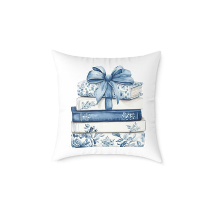 Coquette Book Stack Decorative Pillow