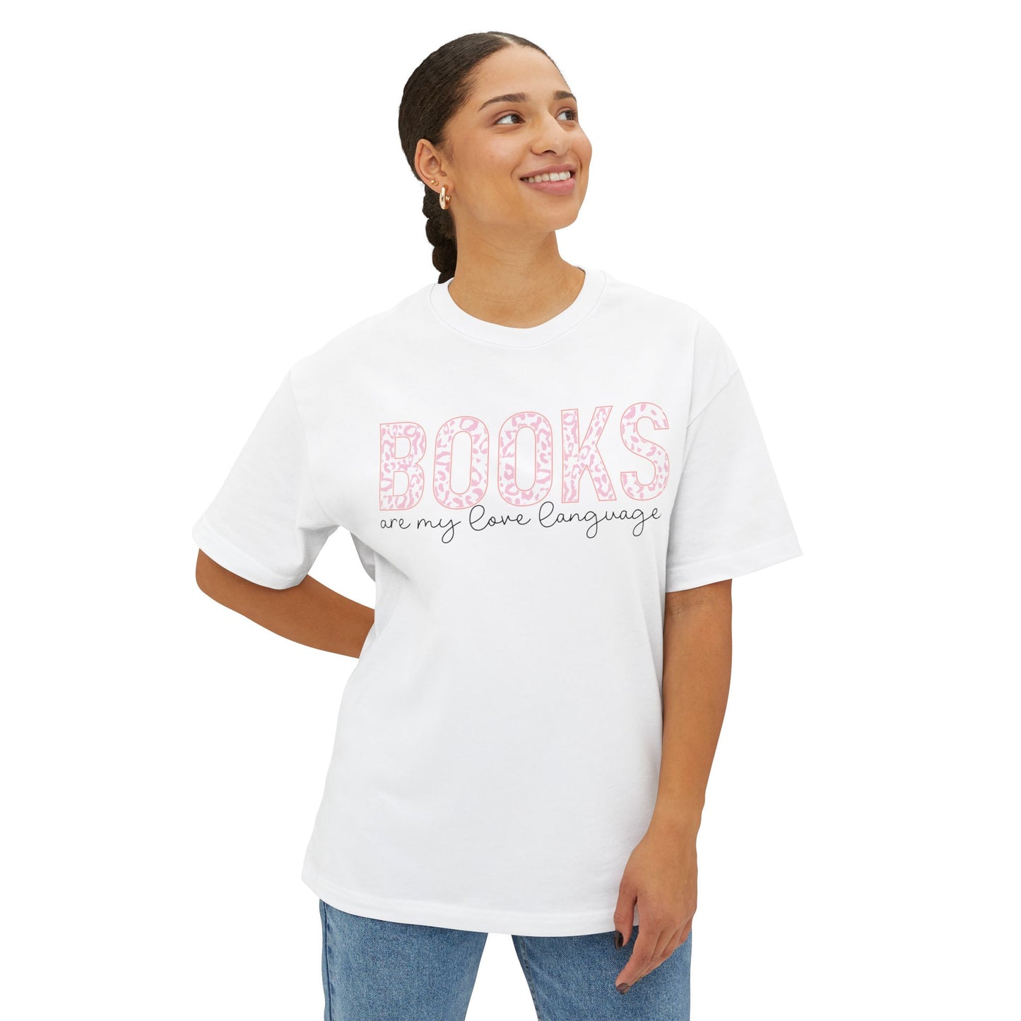 Books Are My Love Language Oversized Tee