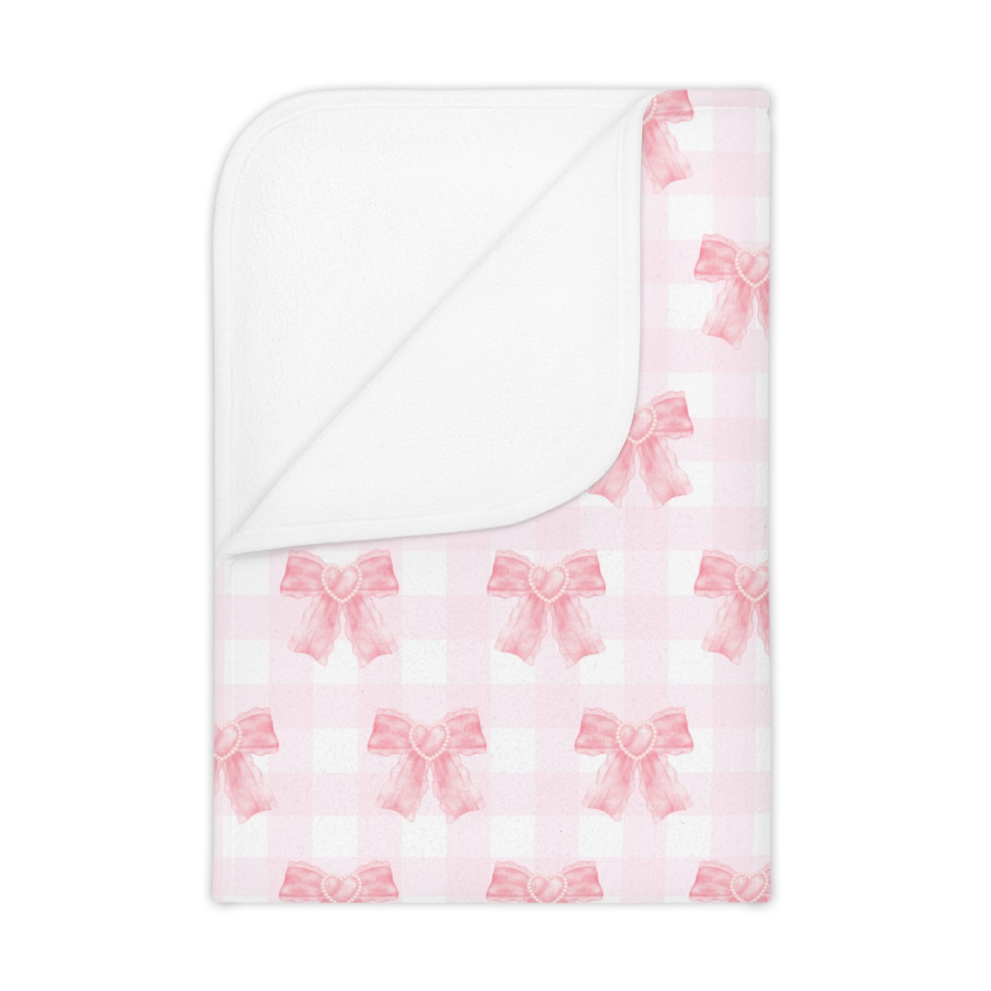 Coquette Girl Pink Bow Toddler Blanket