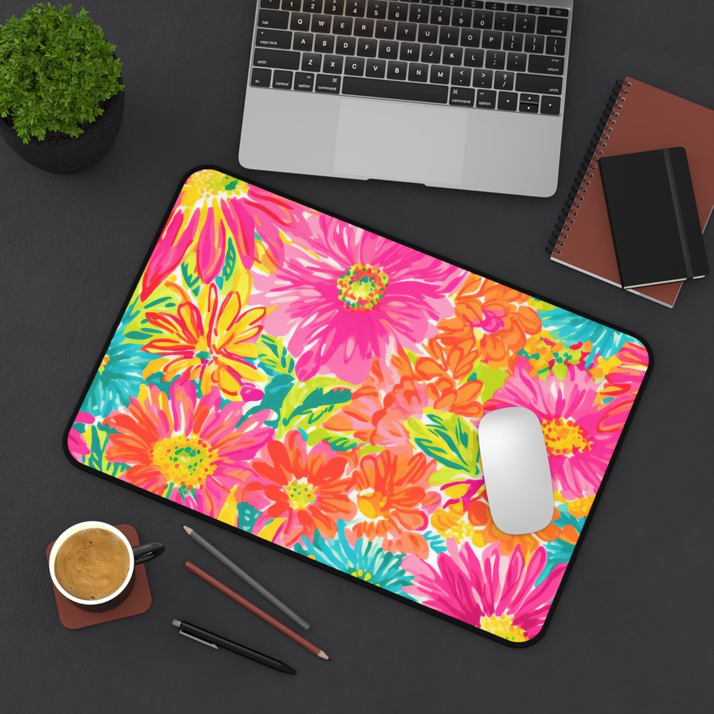 Bright Floral Girl Desk Mat